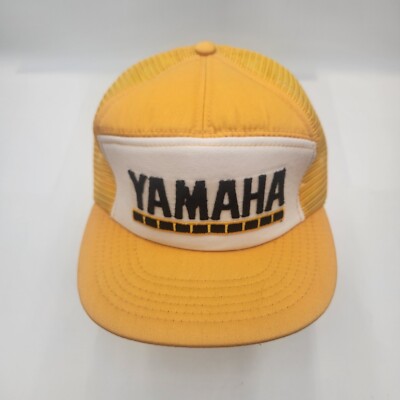 Vintage 80s New Dead Stock Yamaha SnapBack Mesh Hat Cap YA