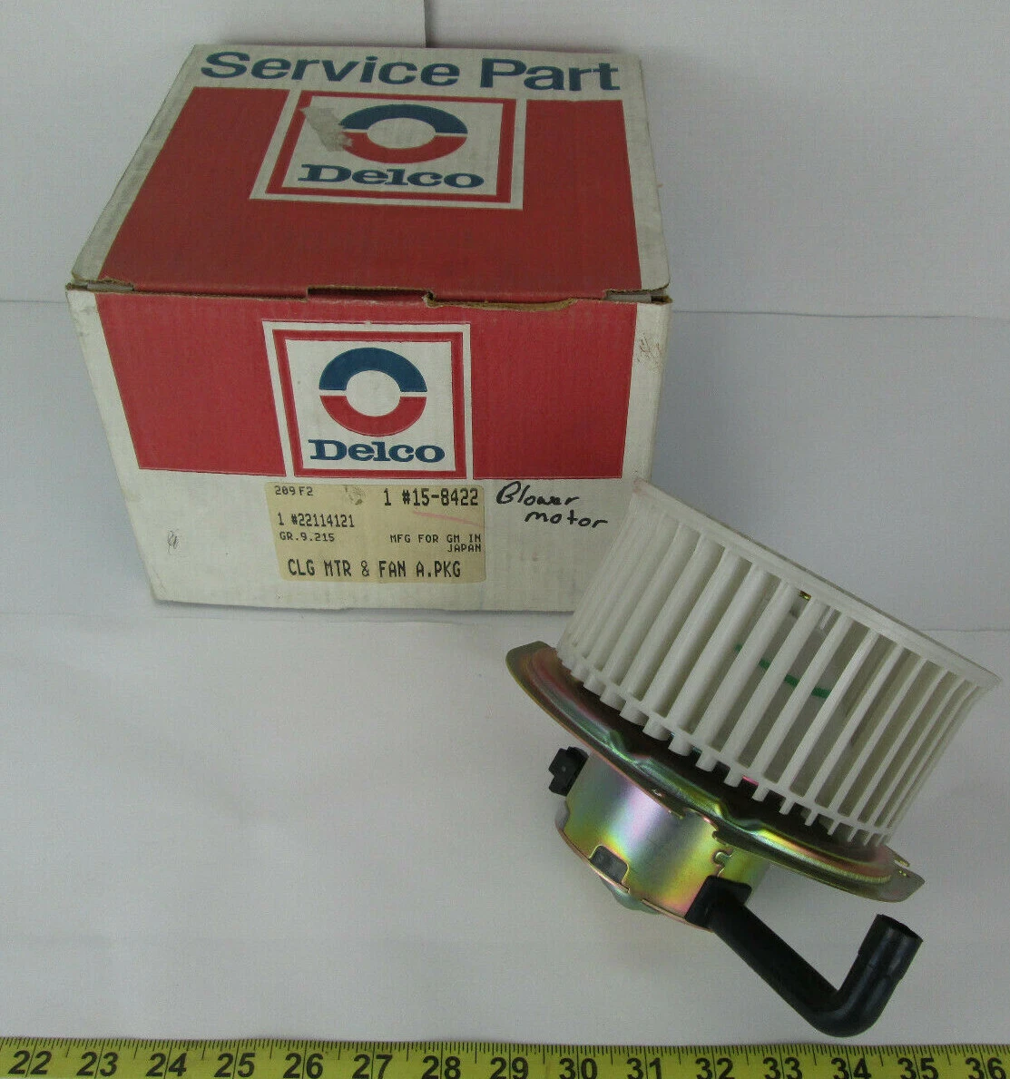 New NOS OEM Genuine Delco GM Blower Motor with Fan 15-8422 