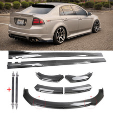 For Acura Tl 2004-2008 Front Lip Chin Bumper Spoiler Carbon Fiber Side Skirt