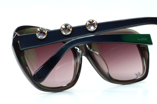 Gafas de sol Gianfranco Ferre FG54403 marrón gris degradado acetato lujo Italia - Imagen 11 de 14