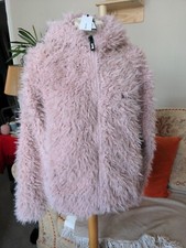 Bench Gorgeous Faux Fur Pink Jacket Size 12