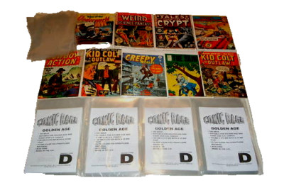 SIZE D. 100 x GOLDEN AGE SIZE COMIC BACKING BOARDS.