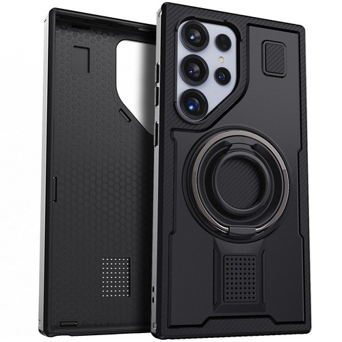 For Samsung Galaxy S25 Plus/Ultra Ring Stand Holder Rubber Case Shockproof Cover - Picture 12 of 30