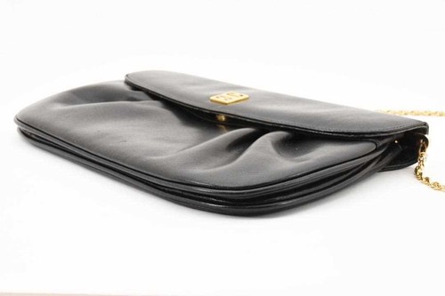 Givenchy shoulder bag in gold hardware and calf leather in black USED FROM JAPAN - Picture 5 of 12
