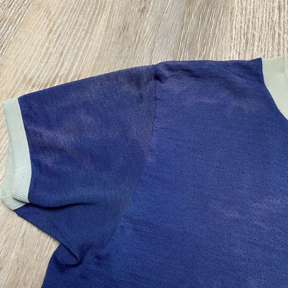 Vintage 60s 70s JCPenney Towncraft 50/50 Faded Blank Blue