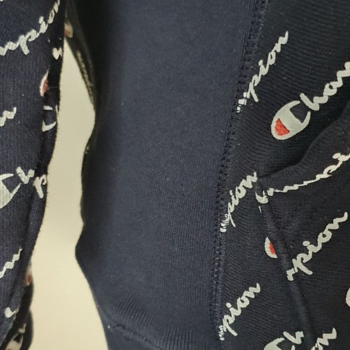 Champion Reverse Weave All Over Print Logo Hoodie Pullover sz Small - Picture 7 of 12