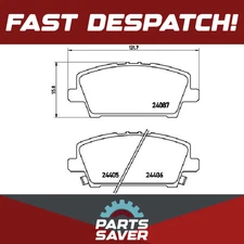 Brake Pads Set fits HONDA CIVIC FK1, Mk8 1.4 Front 05 to 11 Brembo 45022SMGE00