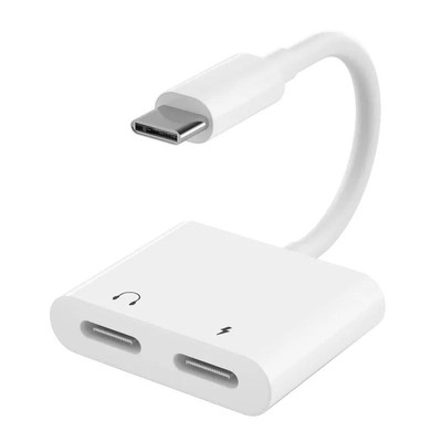OTG Audio Jack Adapter | 2x USB C - Typ-C | 2in1 Musikwiedergabe & Aufladen