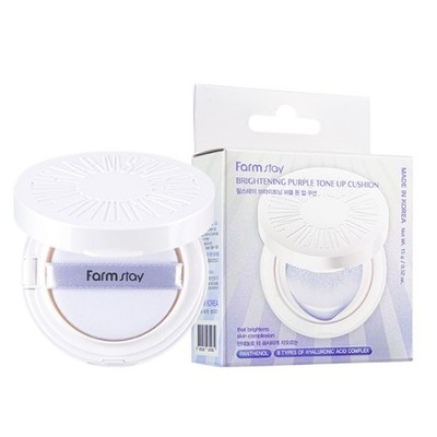 FARMSTAY Glow Tone Up Cushion 15g #Brightening Purple Korean Cosmetics NEU