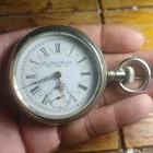 Antique Elgin 18s Pocketwatch For Parts Or Repair Deer On Back