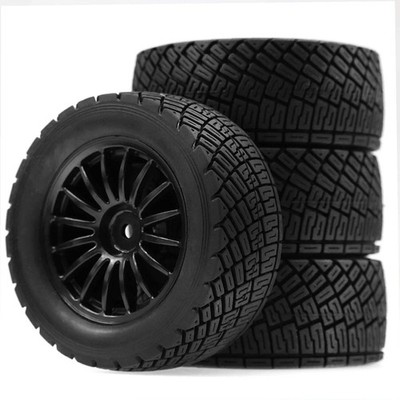 4 Stück 80 mm Rallye Reifen Felgensatz für 1/10 RC Auto HSP 94177 HPI WR8 Flux