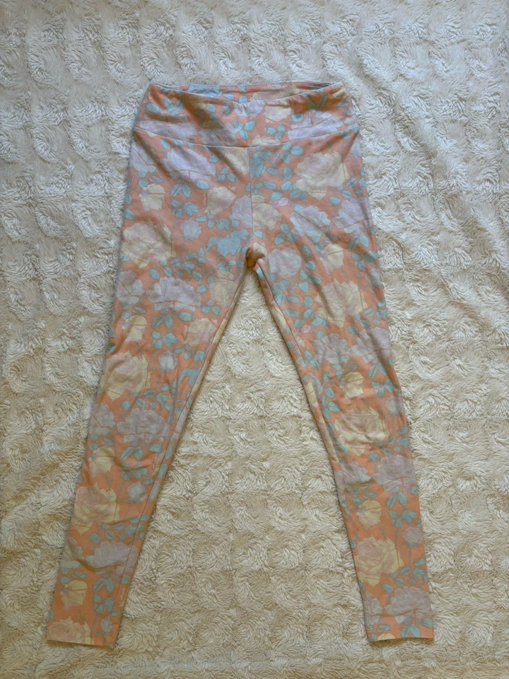 Leggings LuLaRoe Talla Única OS Coloridos Florales Pasteles Súper Suaves Foto 2 de 4