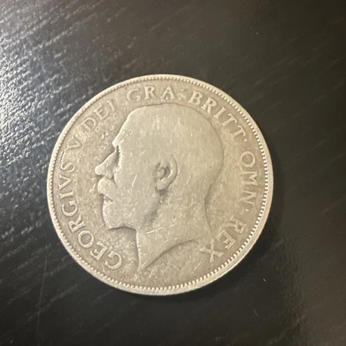 1925 British George V Silver One Shilling Coin. Georgivs V Dei, 5 Grams