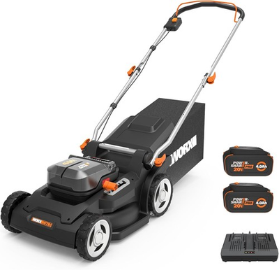 #ad Worx 40V 17#x27;#x27; Cordless Push Lawn Mower 2 Batteries amp; Charger Included WG745 $279.99