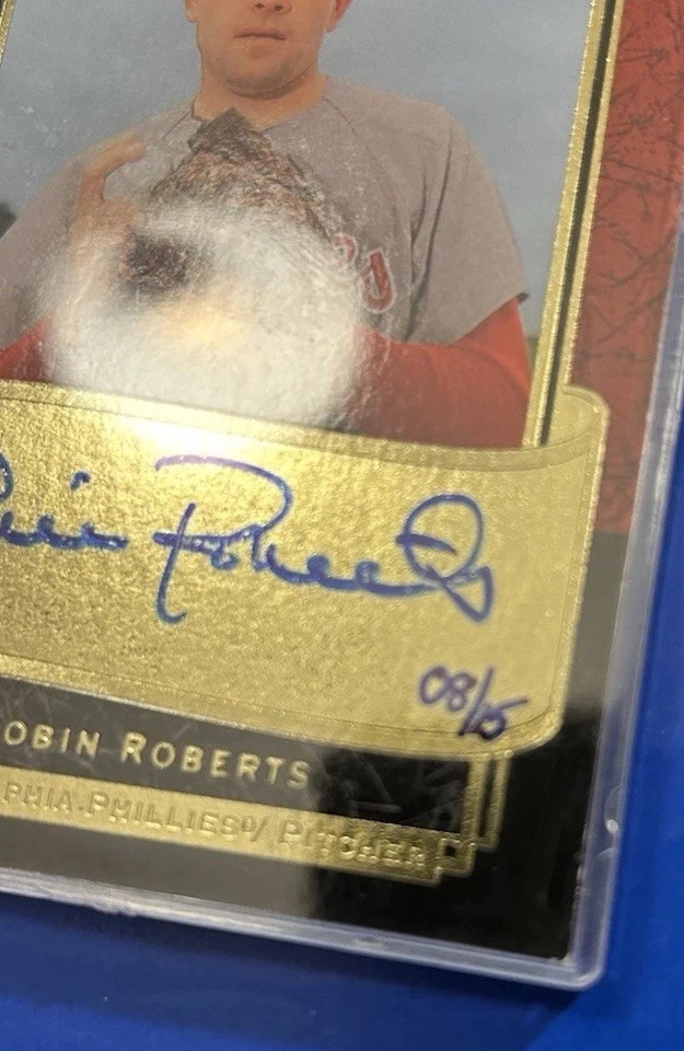 2003 UD SP Legendary Signatures Robin Roberts AUTO Phillies 8/15 - Image 2 of 3