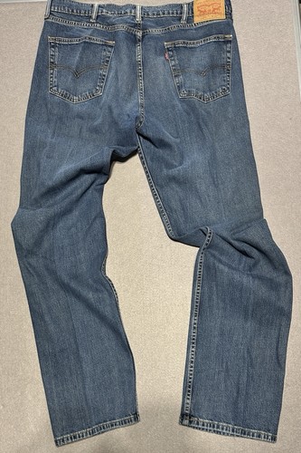 Levi’s 505 Men’s Jeans Blue Denim Straight Leg W38 L34 Classic Fit Medium Wash - Picture 4 of 5