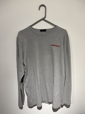 prada long sleeve shirt men Red Box Logo | eBay
