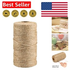 Convenient Coil of 328 Feet Natural Jute Twine for Crafts  Garden Projects