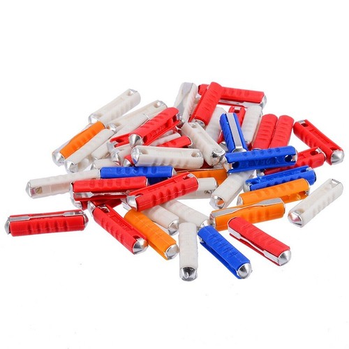 50 Pcs Classic Car Auto Fuses CeramicContinental Torpedo-Style Fuse Kit Set - Picture 5 of 5