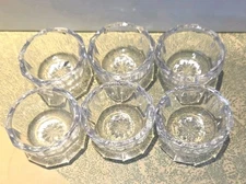 Westmoreland Glass Open Salt Cellars Salts Set Of 6 Sparkling Crystal Paneled