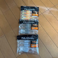 DAIWA SE-RIDER Soft Lure 3 Pack, White/Orange/Yellow, Fishing Tackle