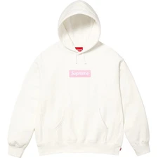 Supreme Box Logo Hoodie White Pink (FW25) Size Large *Confirmed Order*