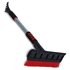  Extendable Car Ice Scraper, Snow Brush Broom & Windshield Squeegee for SUV 