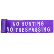 CH Hanson 15150 - Barricade Tape-NO HUNTING/NO TRESPASSING 100'x6" Purple
