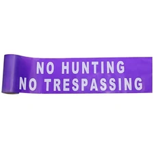 CH Hanson 15150 - Barricade Tape-NO HUNTING/NO TRESPASSING 100'x6" Purple