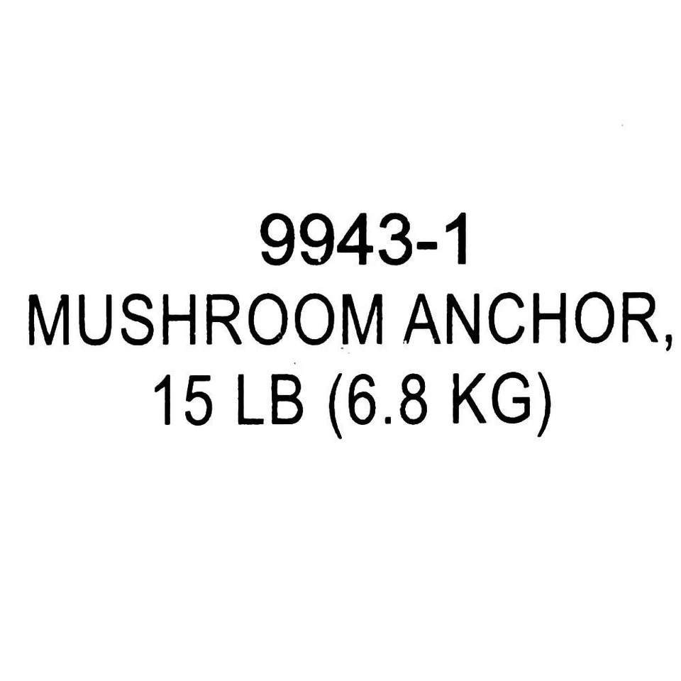 Anclaje labial Attwood Boat Mushroom 9943-1 | Hierro fundido de 15 lb Foto 4 de 4