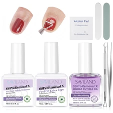 3-In-1 Gel Nail Polish Remover Kit: Ssproremoval X Soak-Off Gel Polish Remover f