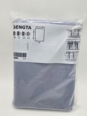 Ikea Bengta Black-Out Curtain 1 Blue Gray Panel 98 x83  504.544.56 Heading Tape