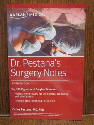 BOOK Dr Pestanas Surgery Notes Fifth Editionby Carlos Pestana Kaplan Medical NEW