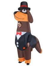 Boveco Halloween Inflatable Costume Dachshund Sausage One Size, Multicolored