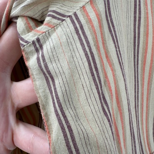 Venezia Tan Striped Cotton Surplice Neck Long Sleeve Casual Top Plus Size 18/20 - Picture 7 of 12
