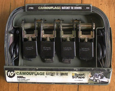 Smart Straps 10ft Camouflage Ratchet Tie Downs 500lbs Safe Work Load 4 Pack Smart Straps 10ft Camouflage Ratchet Tie Downs 500lbs Safe Work Load 4 Pack