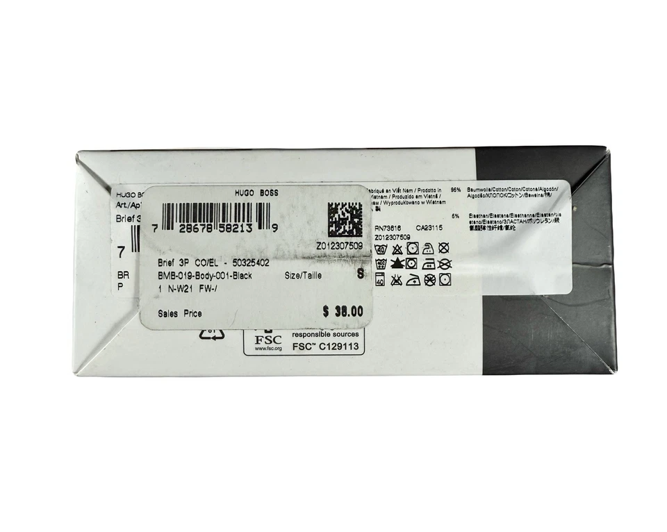 Nuevo con etiquetas. Hugo Boss. Pack de 3. Talla S. Calzoncillo elástico de algodón. Negro. MRSP. $42,00 Foto 4 de 4