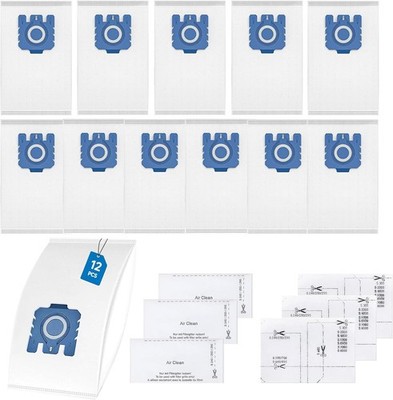 12 Stück Staubsaugerbeutel 3D Efficiency für Miele HyClean GN Complete C3 Com...