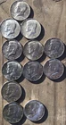 Lot of 11 Kennedy Half Dollars 40% Silver 1965-1969
