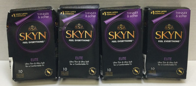 SKYN Elite, 10 Ct, Ultra-Thin, Lubricated Latex-Free Condoms , 08/31/2026 (4PK)