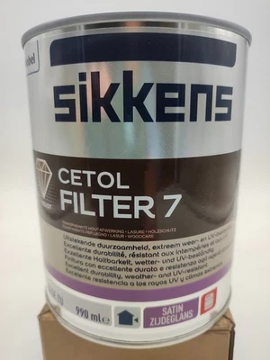 Sikkens Cetol Filtre 7 Base TU, 990ml Soie Brillante, Lasure Extérieure - Photo 1/2