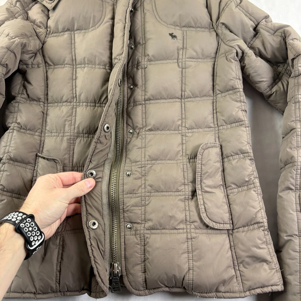 Abercrombie & Fitch куртка женщин средний коричневый пуховик вниз заполненное пальто - Изображение 2 из 4