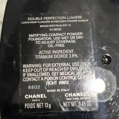 Chanel Double Perfection Lumiere Flawless Sunscreen Powder Makeup 20 Beigey - image 1 of 4