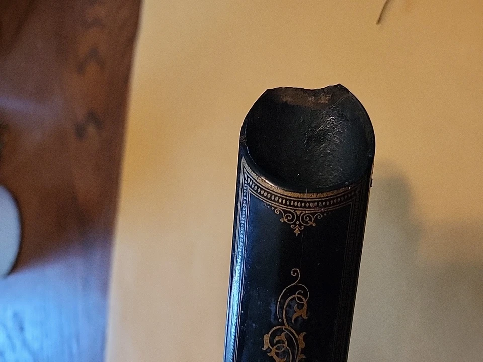 Vintage Wire Framed Glasses With Black and Gold Vintage Case 6.5" in length - Image 3 of 4