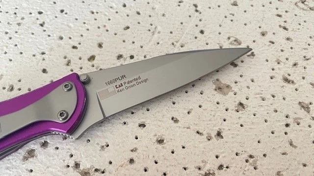 Navaja de Bolsillo Plegable 1660PUR Kershaw Ken Diseño Cebolla Puerro Linerlock Hoja Lisa Foto 4 de 4
