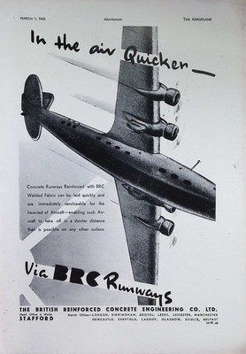 Original Reklame 1940 - British Reinforced Concrete Engineering Co. Ltd