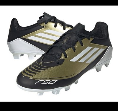 Adidas Men F50 Messi Club FxG Cleats Football Gold Soccer Boots