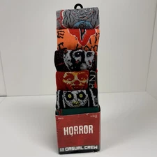 Horror Movie Crew Socks - Freddy Jason IT Exorcist Annabelle - 6 Pk Bioworld