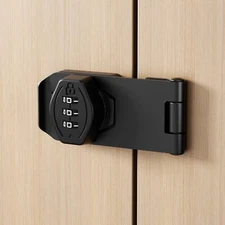 3 Inch Keyless Combination Cabinet Lock Security Closet Door Lock Hasp Latch