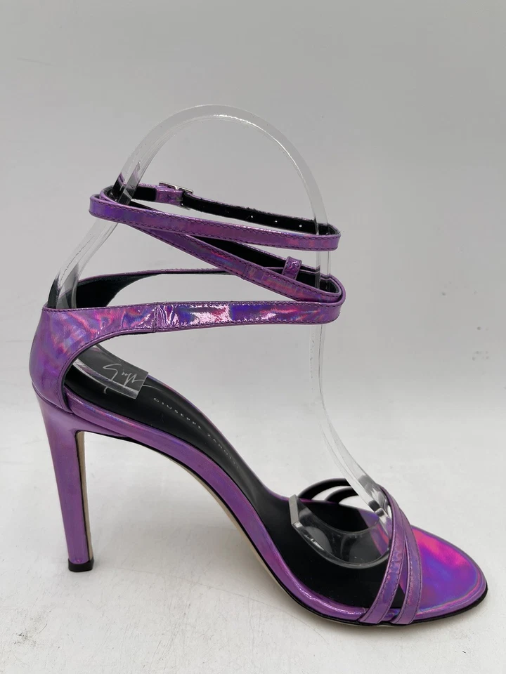 Women’s Giuseppe Zanotti Catia Heel in Metallic Purple Size 37 - Image 2 of 4